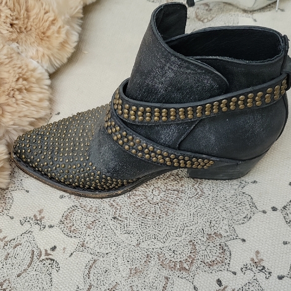 Free People Shoes - Free People Black Studded Ankle Booties